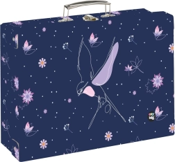 kwadratowa laminowana walizeczka A4 OXY GO kwiaty