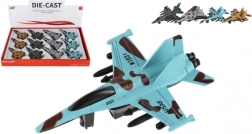 Metalowo‑plastowy myśliwiec na mechanizm pull‑back 14 cm – 4 kolory