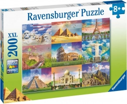 RAVENSBURGER Puzzle Światowe zabytki XXL 200 elementów