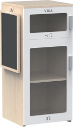 Drewniana lodówka Viga z tablicą kredową