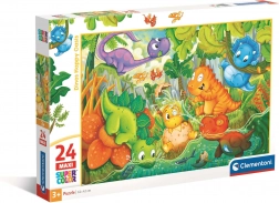 Clementoni puzzle szczęśliwa oaza dinozaurów, maxi 24 elementy