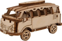 Drewniane puzzle 3D WOODEN CITY Superfast retro minibus