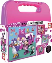 EDUCA puzzle w walizeczce Minnie i Daisy 4w1 dla dzieci