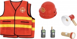 VIGA Dziecięcy zestaw strażacki z kostiumem i akcesoriami