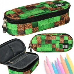 Piórnik szkolny jednokomorowy ST.RIGHT Pixel Cubes