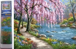 Norimpex Diamentowe malowanie Sakura nad rzeką 30x40 cm