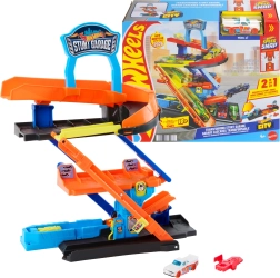 Hot Wheels City garaż kaskaderski z transformacją i samochodzikiem