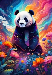 Puzzle Kolorowa Panda 1000 elementów