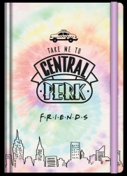 Liniowany notes A5 PRZYJACIELE tie-dye, twarda oprawa