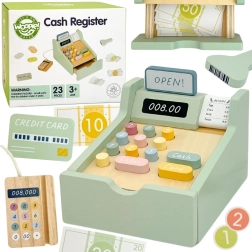 WOOPIE GREEN drewniana kasa z akcesoriami