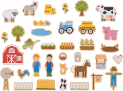 Bigjigs Toys drewniane magnesy Farma