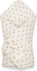 Muślinowy wiązany rożek NEW BABY Little Heart