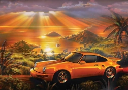ART PUZZLE Puzzle żółte Porsche 1500 elementów