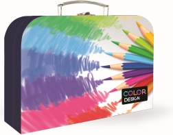 Laminowana teczka z rączką kredki A4, 34 cm