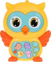 Interaktywna sówka ze światłami i dźwiękami – żółta