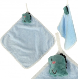 Dziecięcy ręczniczek do przedszkola 30 × 30 cm – niebieski dinozaur