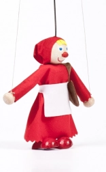 Gerlich drewniana marionetka Czerwony Kapturek