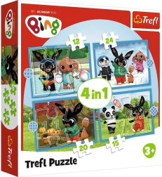 Puzzle 4 w 1 Wesoły Bing