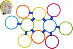 Teddies kolorowe skaczące obręcze ze złączkami, zestaw 10 szt.