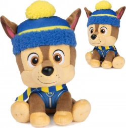 Pluszowy piesek CHASE z PAW PATROL w zimowej czapce i szaliku 18 cm