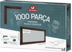 Rama na puzzle 96x34 cm brązowa