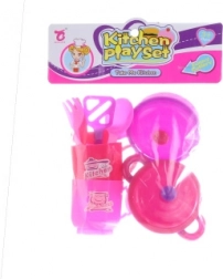 Dziecięcy zestaw naczyń w woreczku – plastikowa kuchnia zabawkowa