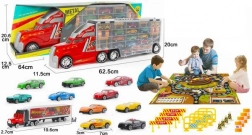 Ciężarówka – zestaw holowniczy z matą do zabawy i autkami