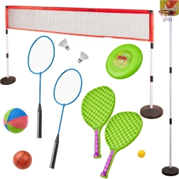 Sportowy zestaw 5w1 badminton koszykówka siatkówka tenis frisbee