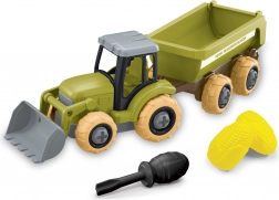 Wkręcany traktor z ładowaczem i przyczepą 27 cm