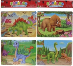 Puzzle dino 48 elementów i kolorowanki