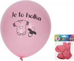Balony do nadmuchiwania 30 cm – zestaw 5 szt., To dziewczynka
