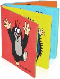 Tekstylna szeleszcząca rozkładana książeczka KRECIK 10 × 10 cm