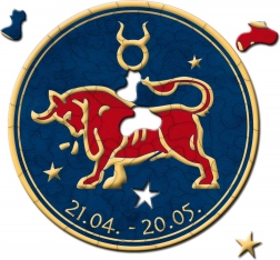 Okrągłe puzzle Zodiak – Byk, 33 elementów