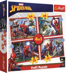 Puzzle 4w1 Heroiczny Spider-Man