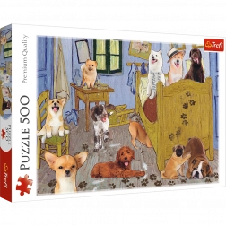 Puzzle 500 elementów – Pokój VAN GOGHA: Psia rewolucja Trefl