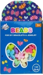 Zestaw koralików – motylki + 1 metr sznurka