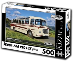 Puzzle Retro-auta: Škoda 706 RTO LUX – autobus, 500 elementów