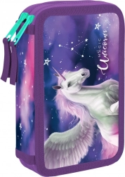 Szkolny piórnik Pegas dwupoziomowy