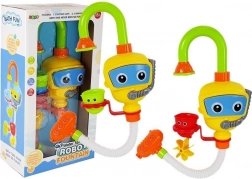 Kolorowy robot do kąpieli z wodospadem i kubkami