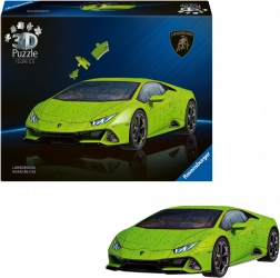 Puzzle 3D RAVENSBURGER Iconics: Lamborghini Huracán Evo, zielone, 108 elementów