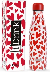 Termos z serduszkami, długo trzymający ciepło