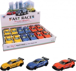 Metalowy samochód wyścigowy z napędem wstecznym