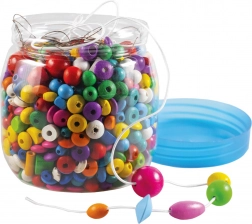 Detoa drewniane koraliki w pojemniku