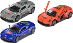 Metalowy samochód wyścigowy z napędem wstecznym