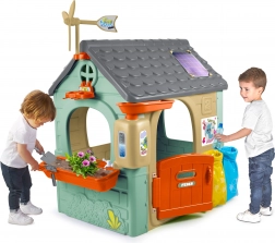 dziecięcy eko domek Feber Recycle Eco z segregacją odpadów i zieloną energią