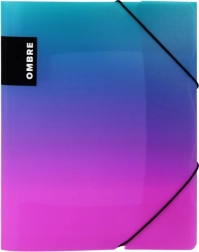 Teczka z gumką A4 ombré różowa, polipropylen