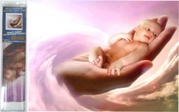 Diamentowe malowanie – dziecko na dłoni 30 × 40 cm