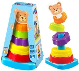 Klocki piramida Miś dla najmłodszych dzieci