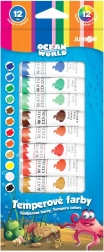 Farby temperowe Ocean World 12×12 ml
