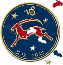 Curiosi okrągłe puzzle Zodiak – Koziorożec, 33 elementy